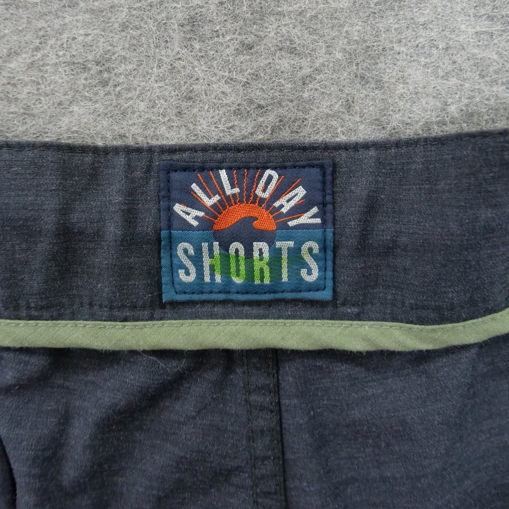 Faherty Shorts Mens 40 Gray All Day Hybrid Swim Trunks Drawstring Flat Front 7